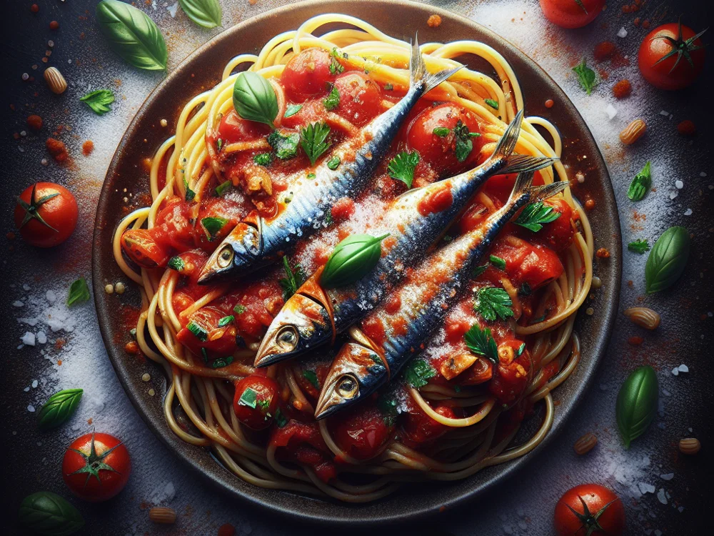 Tomaten-Sardellen-Spaghetti