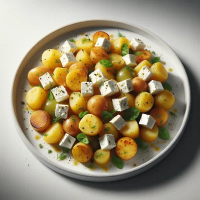 Mediterraner Kartoffelsalat mit Feta