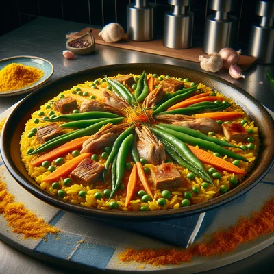 Paella valenciana – klassische Reis-Pfanne aus Valencia