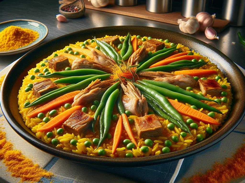 Paella valenciana – klassische Reis-Pfanne aus Valencia