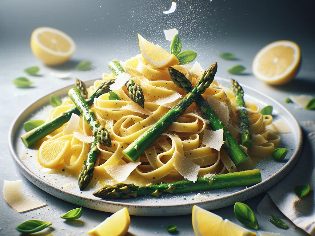 Spargel-Zitronen-Tagliatelle mit Parmesan