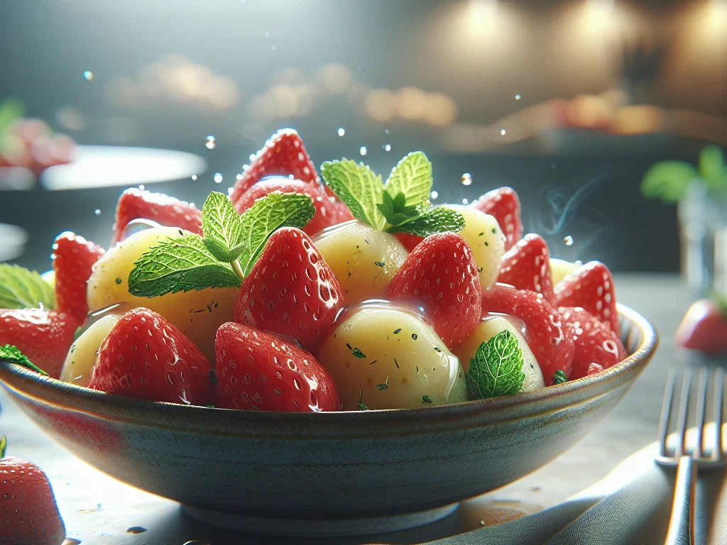 Indisch-Eurasischer Kartoffel-Erdbeer-Salat