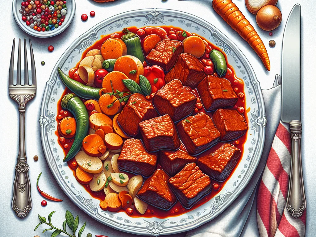 Rotes Saitan Gulasch