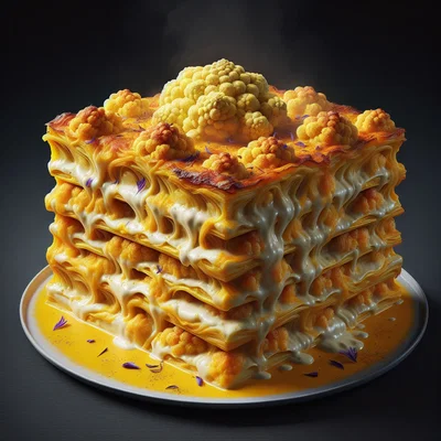 Blumenkohl-Safran-Lasagne