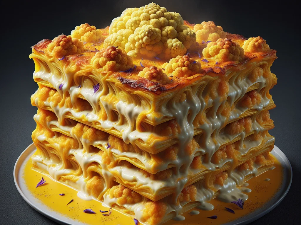 Blumenkohl-Safran-Lasagne