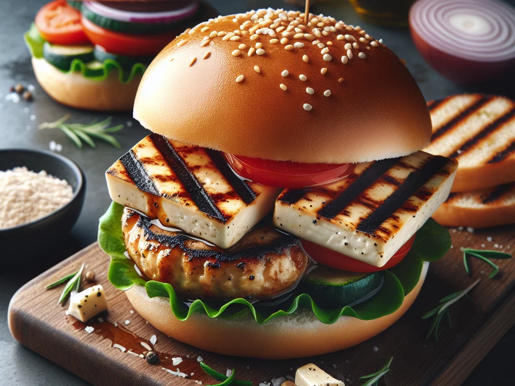 Gegrillter Halloumi-Burger