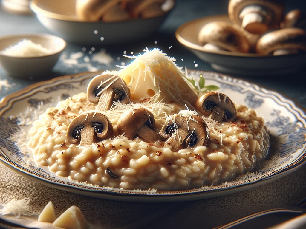Cremiges Pilzrisotto mit Parmesan