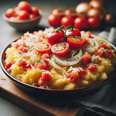 Pinzgauer Erdäpfelkas mit Tomaten