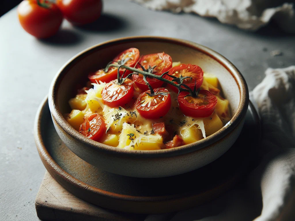Pinzgauer Erdäpfelkas mit Tomaten