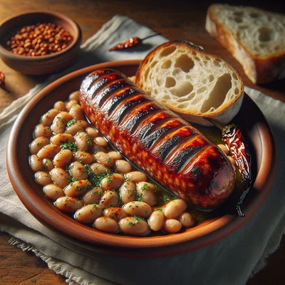 Butifarra amb mongetes – Katalanische Bratwurst mit weißen Bohnen