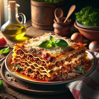 Lasagne alla Bolognese mit Béchamelsauce