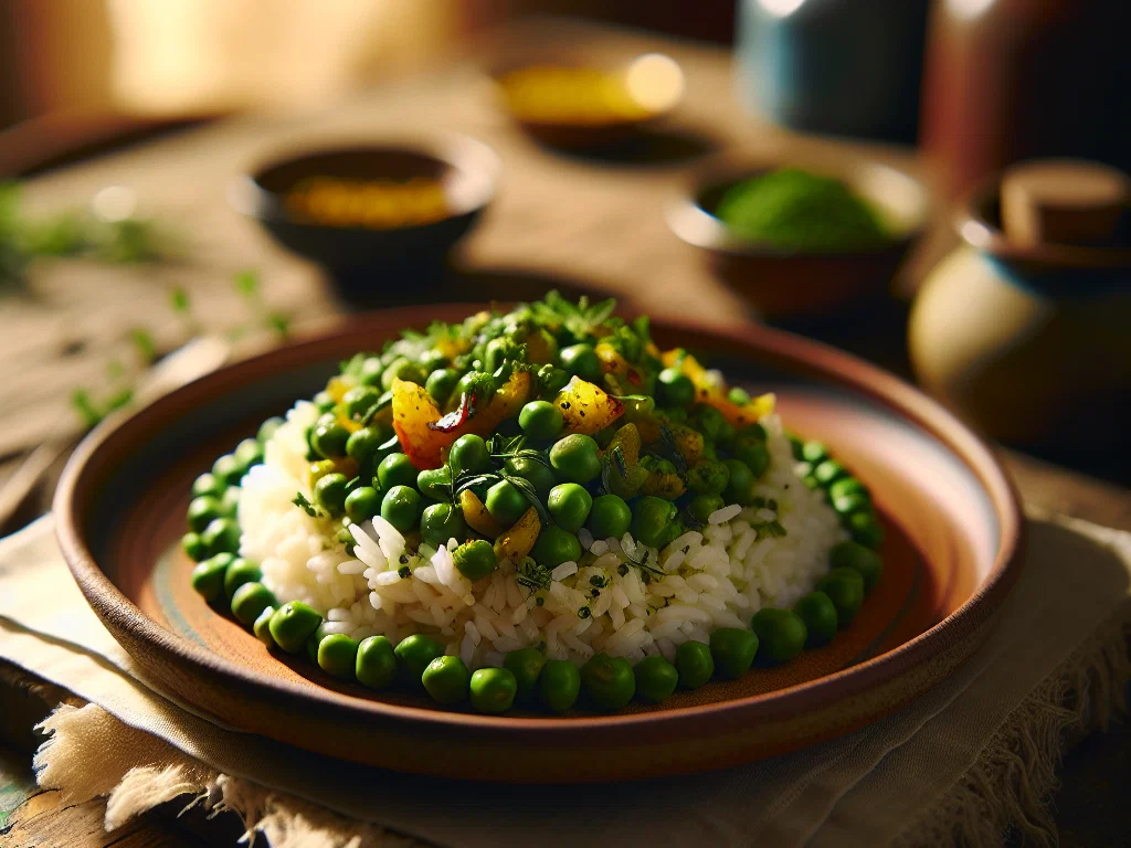 Pigeon Peas und Reis (karibischer Reis mit Taubenerbsen)