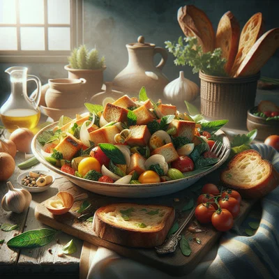 Klassischer Panzanella – Toskanischer Brotsalat