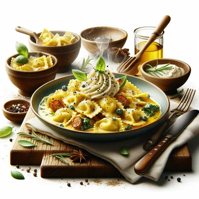 Käse-Ravioli-Auflauf
