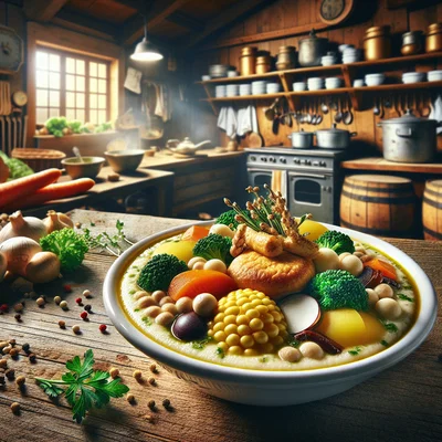 Tahin-Gewürzgurken-Suppe