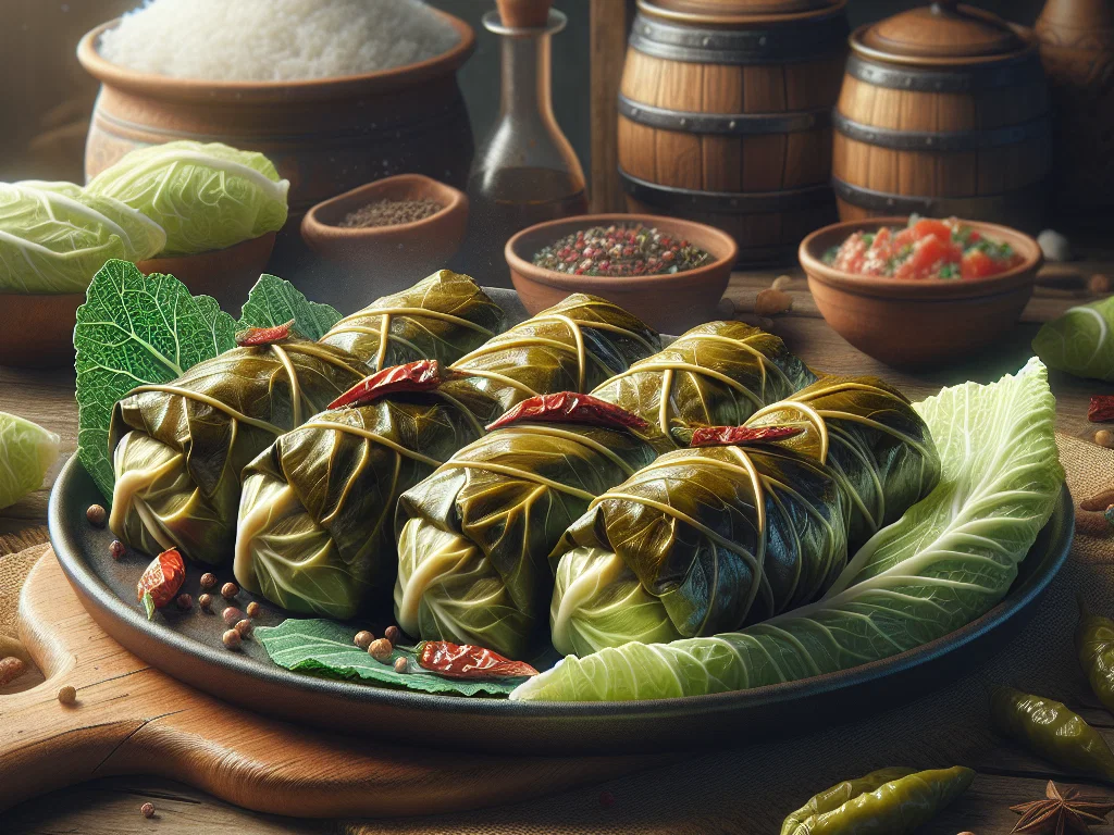 Dolmades mit Kohlblättern