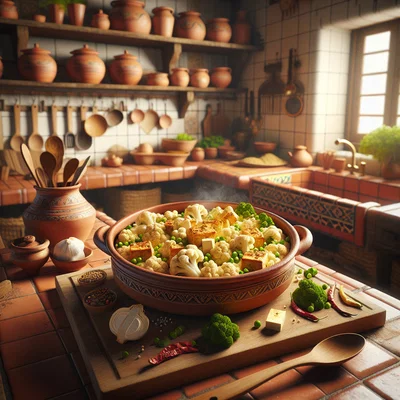Blumenkohl-Tofu-Gratin