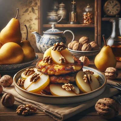 Kartoffel-Birnen-Puffer mit Walnüssen