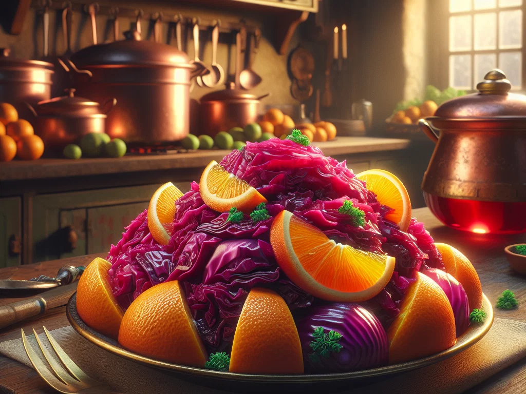 Weihnachtliches Rotkraut mit Apfelsaft und Orange