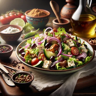 Orientalischer Ziegenkäse-Feldsalat