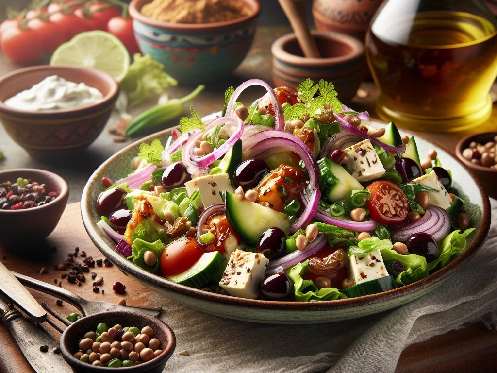 Orientalischer Ziegenkäse-Feldsalat