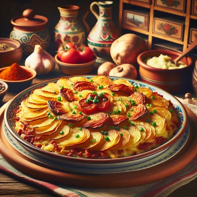 Süßkartoffel-Paprika-Gratin