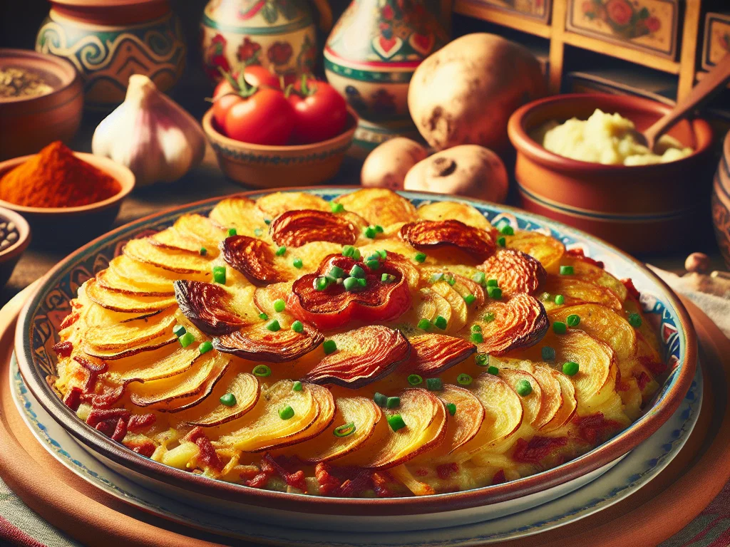 Süßkartoffel-Paprika-Gratin