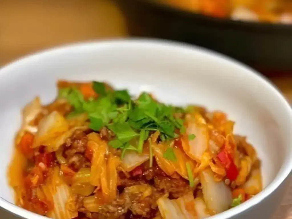 Chinakohl-Hackfleisch-Pfanne