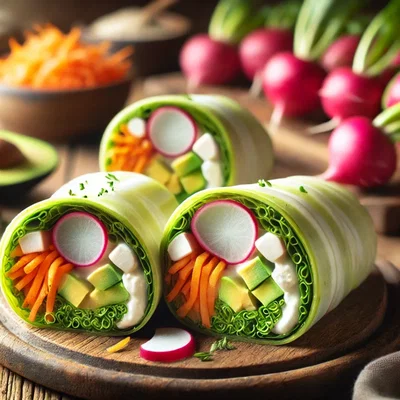 Kohlrabi-Wraps mit Frischkäse