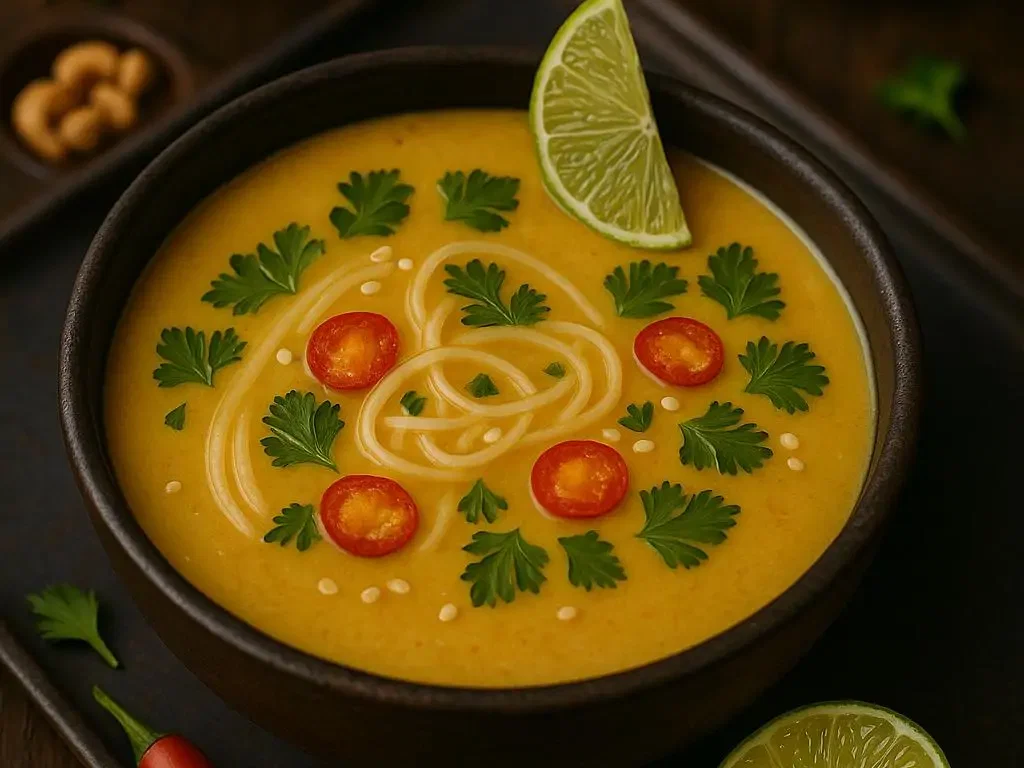 Asiatische Steckrüben-Kokos-Suppe mit Ingwer & Chili