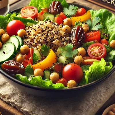 Bunter Hirse-Kichererbsen-Salat