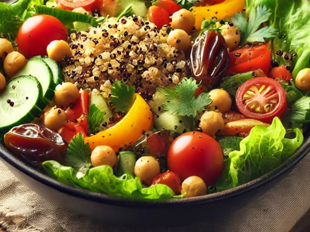 Bunter Hirse-Kichererbsen-Salat