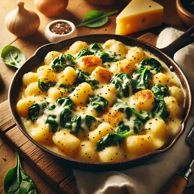 One-Pot-Gnocchi mit Spinat & Käse