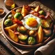 Ofenkartoffeln mit würzigem Rosenkohl & Spiegelei – Bild 1