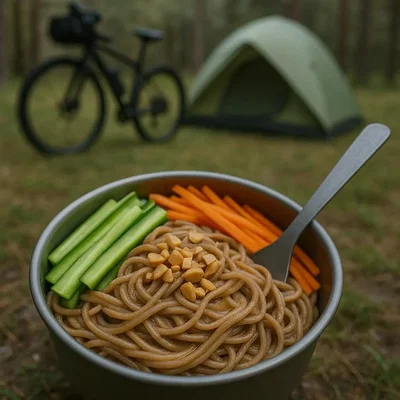 Erdnuss-Soba-Bowl mit Gurke & Karotte