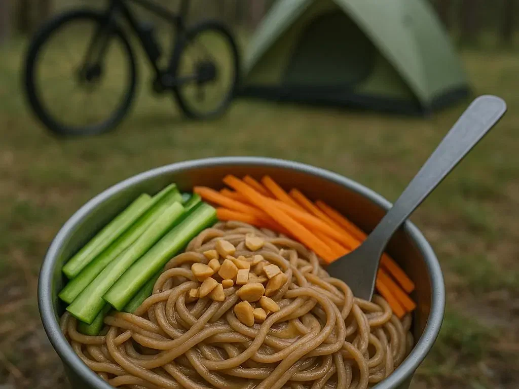 Erdnuss-Soba-Bowl mit Gurke & Karotte