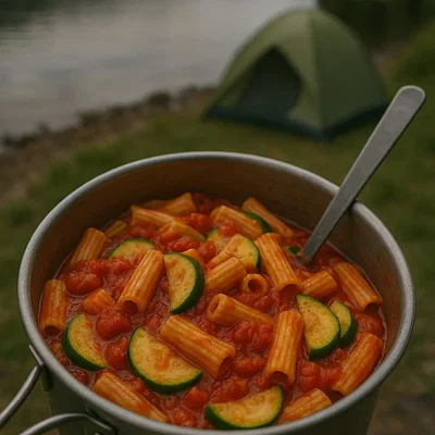 Tomaten-Zucchini-Pasta aus dem Topf