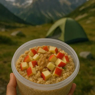 Hafer-Porridge mit Nussmus & Apfel