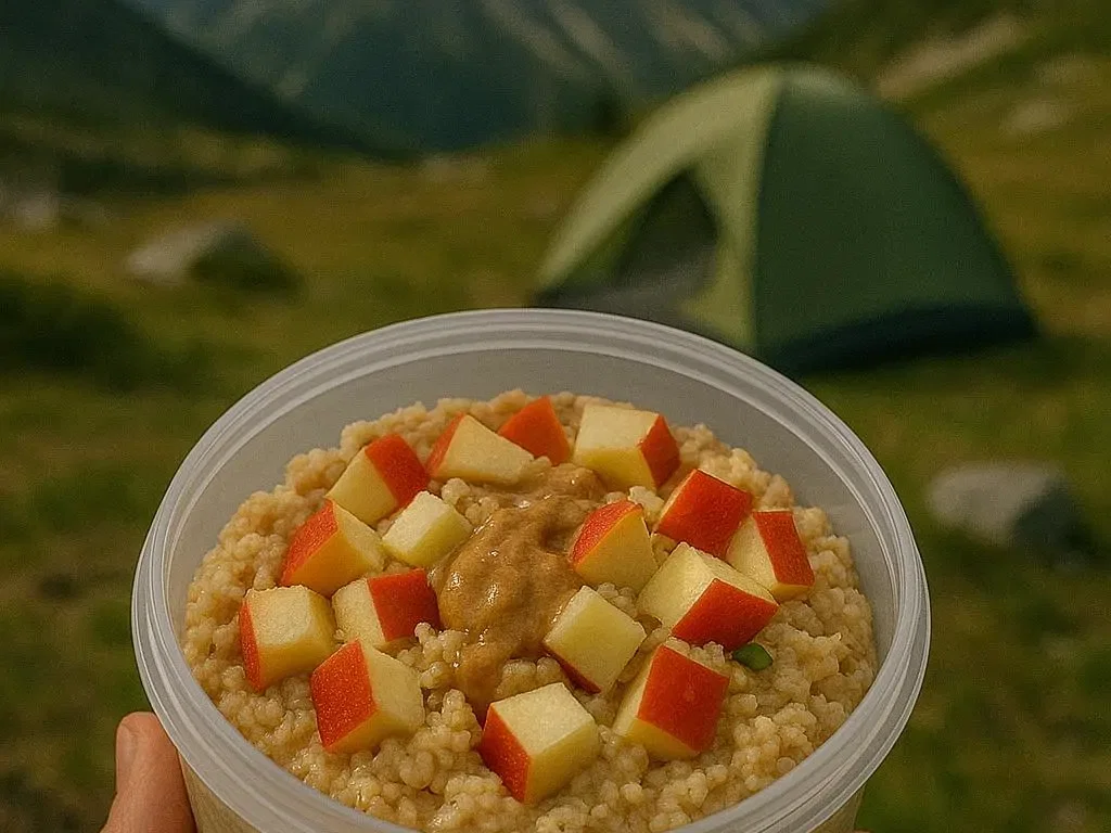 Hafer-Porridge mit Nussmus & Apfel