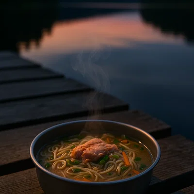 Asia-Instant-Nudelbowl mit Lachs