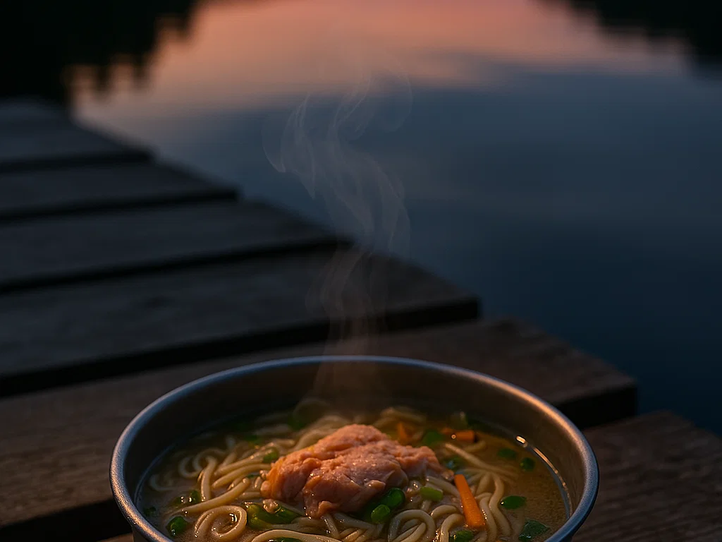 Asia-Instant-Nudelbowl mit Lachs