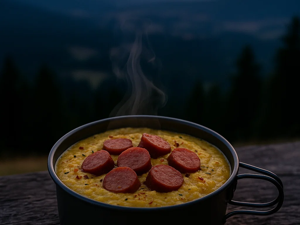 Pikante Polenta-Wurst-Bowl