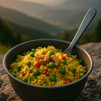 Erbse trifft Curry – Veganes Couscous-Wunder
