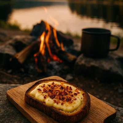 Röstbrot mit Käse & Zwiebel-Chili-Crunch