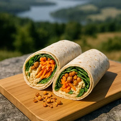 Wrap to go – Frisch gerollt mit Hummus & Crunch