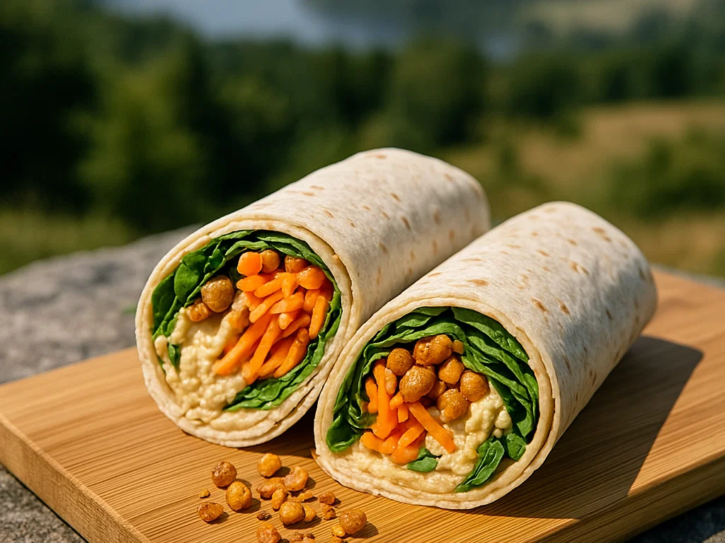 Wrap to go – Frisch gerollt mit Hummus & Crunch