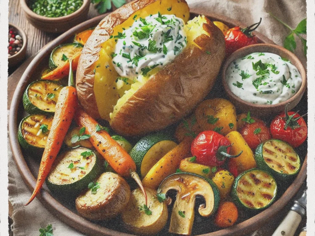 Ofenkartoffeln mit Magerquarkdipp