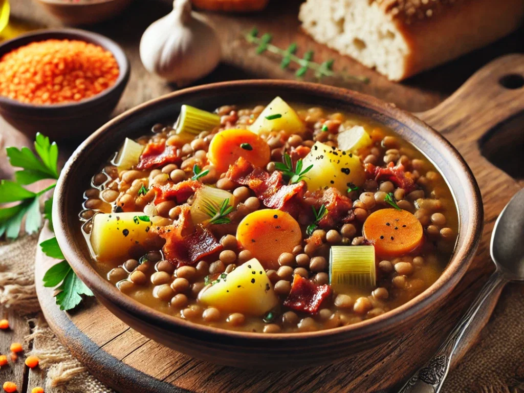 Linsensuppe mit Gemüse