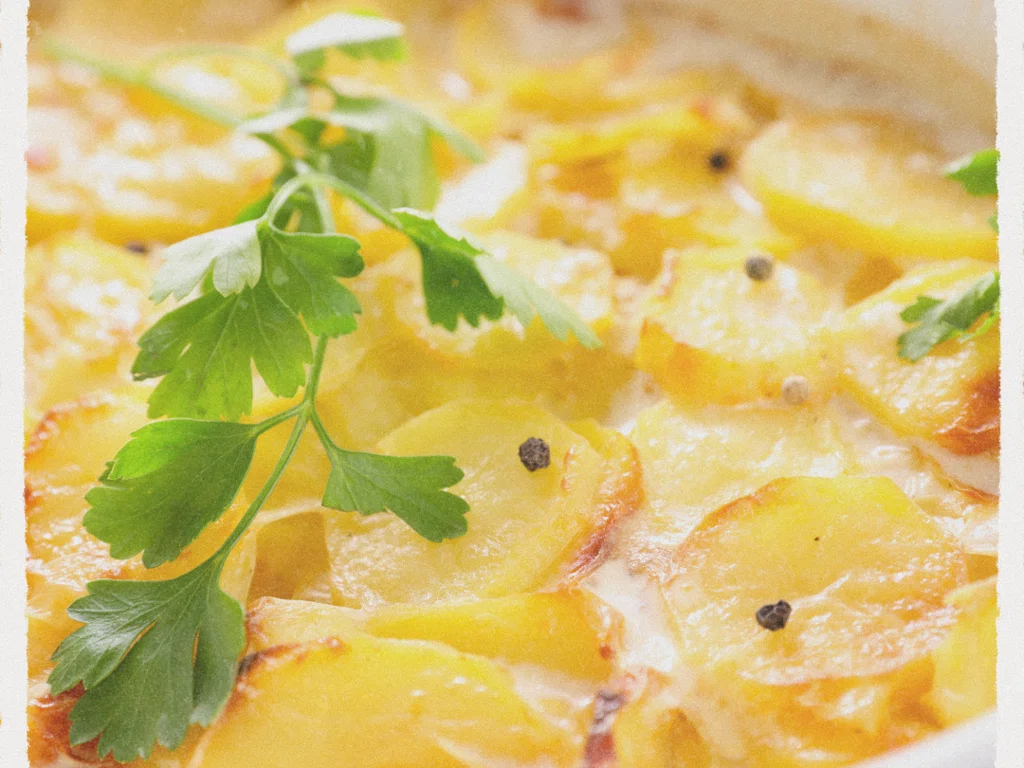 Kartoffelgratin mit Zwiebeln