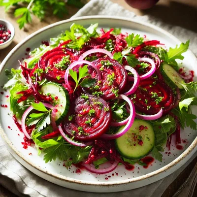Rote Bete Salat mit Apfel und Walnüssen